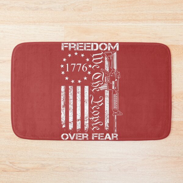 Item preview, Freedom Over Fear Pro Gun USA Flag 2nd Amendment (ON Back) Small designed and sold by melodycook.
