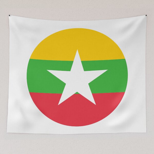 Artikelvorschau, Myanmar Circle Flag MM entworfen und verkauft von shitpostee.