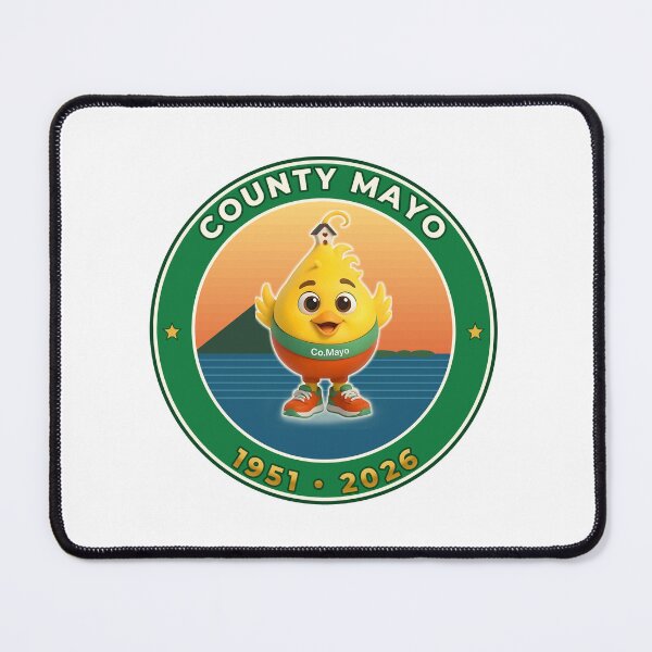 Item preview, County Mayo Retro Badge 1951 2026 – Croagh Patrick Clew Bay designed and sold by Spudies.