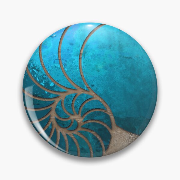 Item preview, Teal Blue Nautilus Shell Art Beach Coastal Tropical Seashells designed and sold by Sharon Cummings Art.