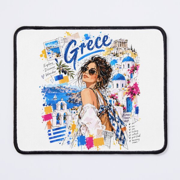 Item preview, Greece Travel and Culture Illustration designed and sold by EdwinkOne.