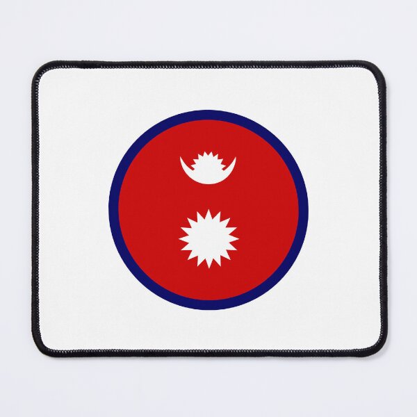 Artikelvorschau, Nepal Kreisflagge NP entworfen und verkauft von shitpostee.