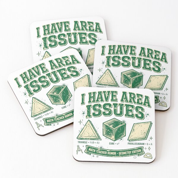 Item preview, I Have Area Issues — Funny Geometry Math Teacher Shirt designed and sold by theStaffRoomHQ.