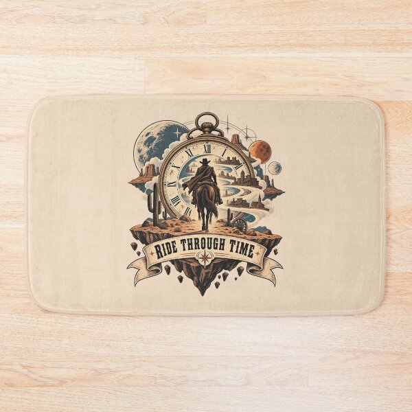 Item preview, Ride Through Time Cowboy - Vintage Western Time Travel Retro Sci-Fi Design designed and sold by Dogandesighn.