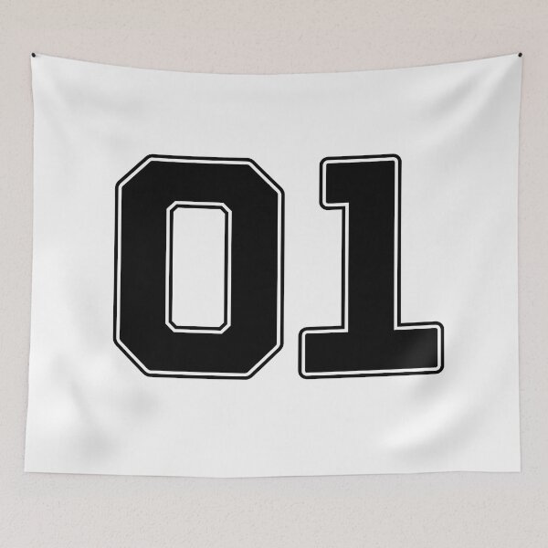 Item preview, 01 | Jersey Number 01 | Shirt Number 01 (Black) designed and sold by STUDIO-72.