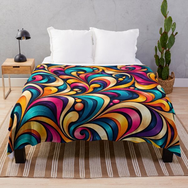 Artikelvorschau, Jewel Ribbon Swirls – Colorful Abstract Scarf Pattern entworfen und verkauft von symbolic Tees.