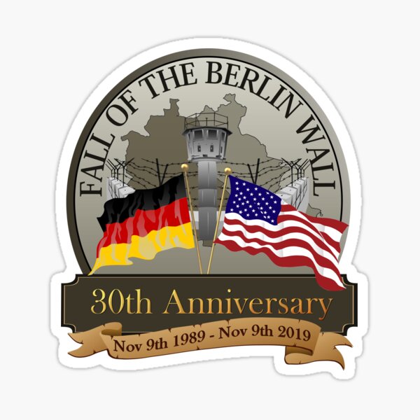 Fall Of The Berlin Wall Anniversary Sticker