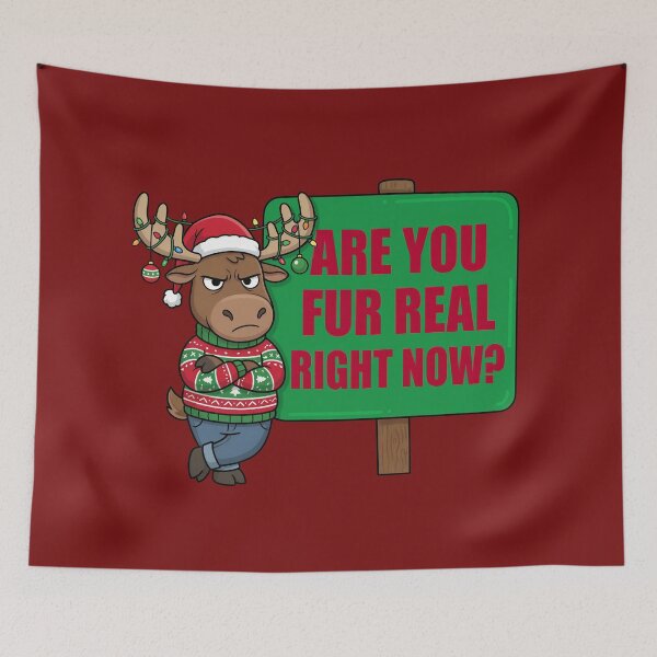 Item preview, Grumpy Christmas Moose designed and sold by Silvered-Wings.