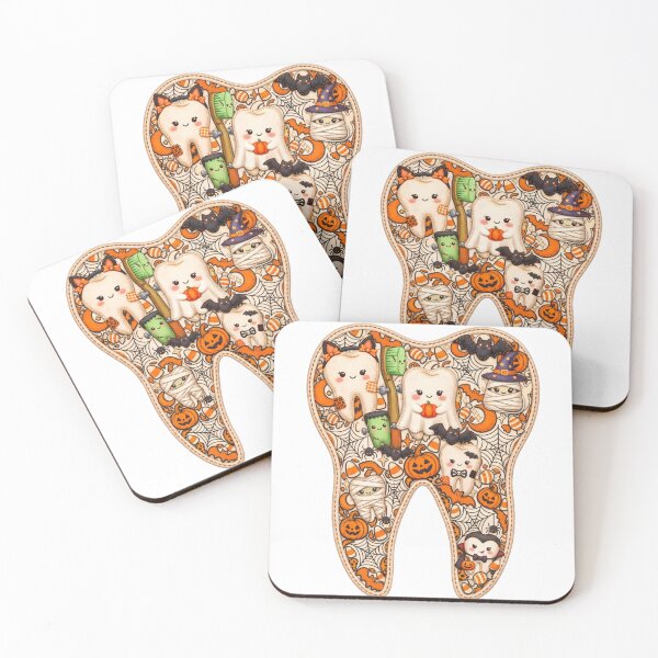 Item preview, Cute Halloween Tooth Pattern | Spooky Dental Halloween Design designed and sold by Mommy-Smile.
