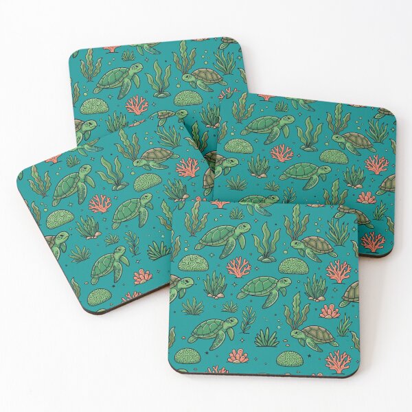 Item preview, Cute Sea Turtle Ocean Pattern – Tropical Marine Life Design designed and sold by ByKaleido.
