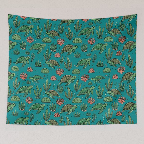 Item preview, Cute Sea Turtle Ocean Pattern – Tropical Marine Life Design designed and sold by ByKaleido.