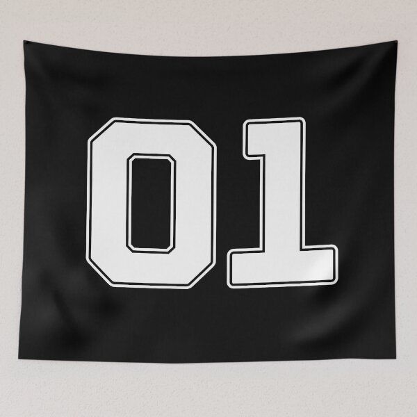 Item preview, 01 | Jersey Number 01 | Shirt Number 01 (White) designed and sold by STUDIO-72.