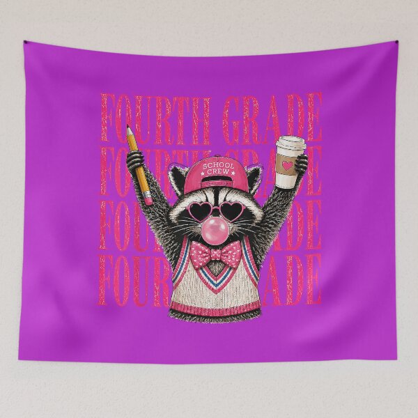 Item preview, Funny Fourth Grade Teacher Feral Raccoon Back to School designed and sold by melodycook.