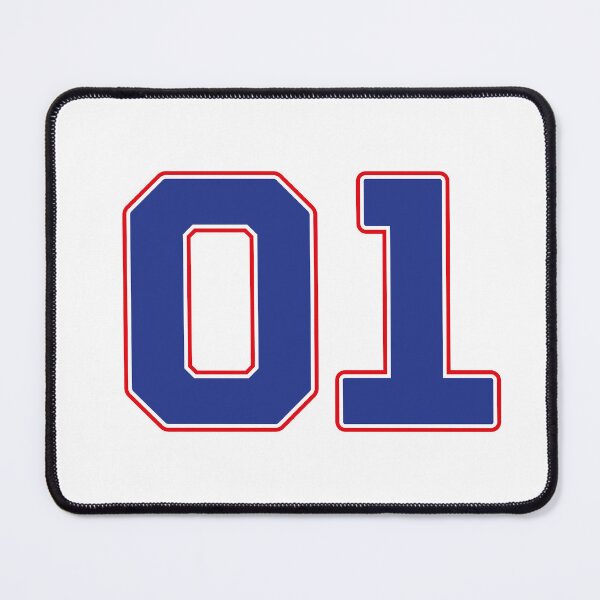 Item preview, 01 | Jersey Number 01 | Shirt Number 01 (Blue / Red) designed and sold by STUDIO-72.
