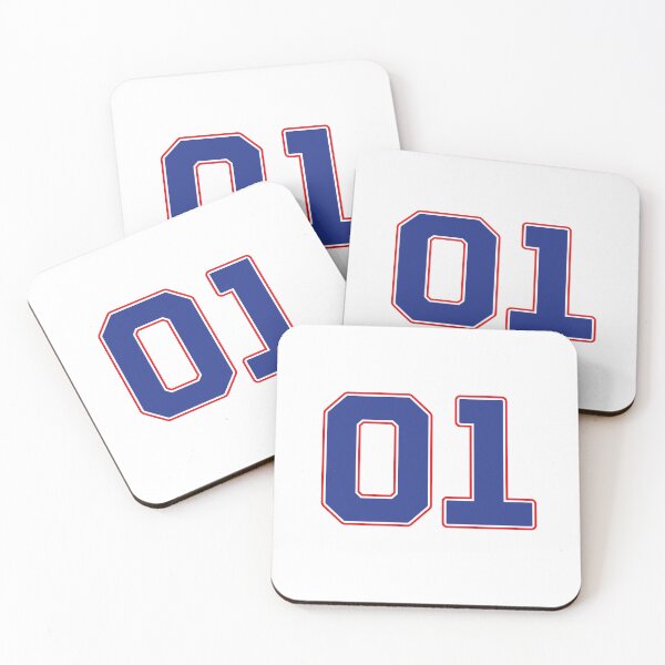 Item preview, 01 | Jersey Number 01 | Shirt Number 01 (Blue / Red) designed and sold by STUDIO-72.