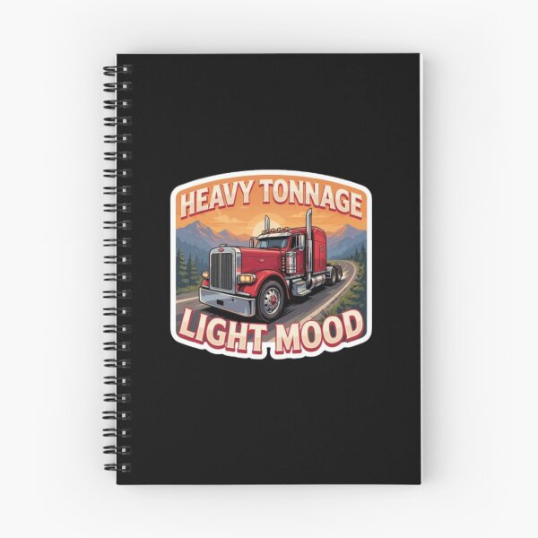 Item preview, Heavy Tonnage Light Mood Vintage Red Semi Truck Emblem designed and sold by PoleksGraphics.