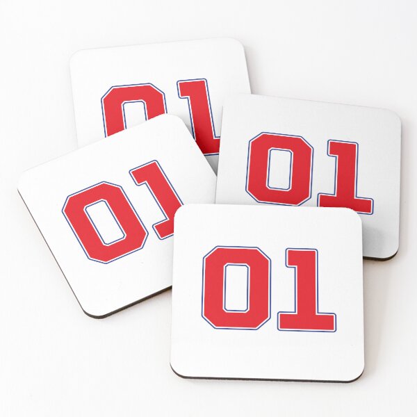 Item preview, 01 | Jersey Number 01 | Shirt Number 01 (Red / Blue) designed and sold by STUDIO-72.