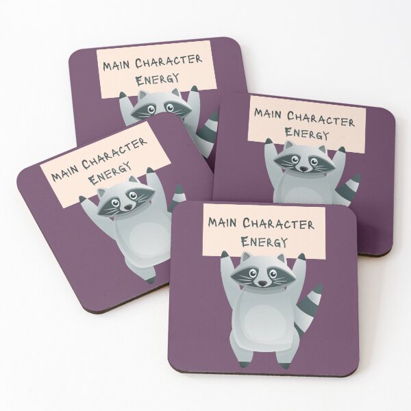 Item preview, Main Character Energy Raccoon designed and sold by cbfineart.