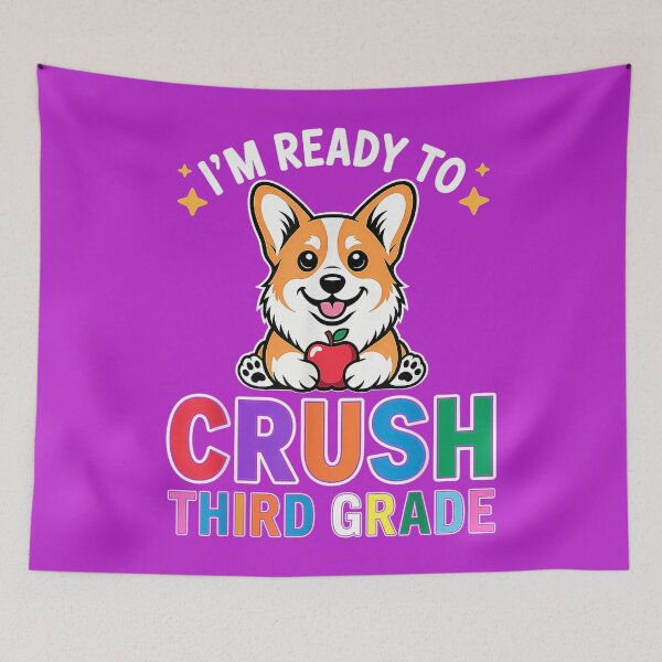 Item preview, Funny Ready to Crush Third Grade Corgi Dog Day of School designed and sold by melodycook.