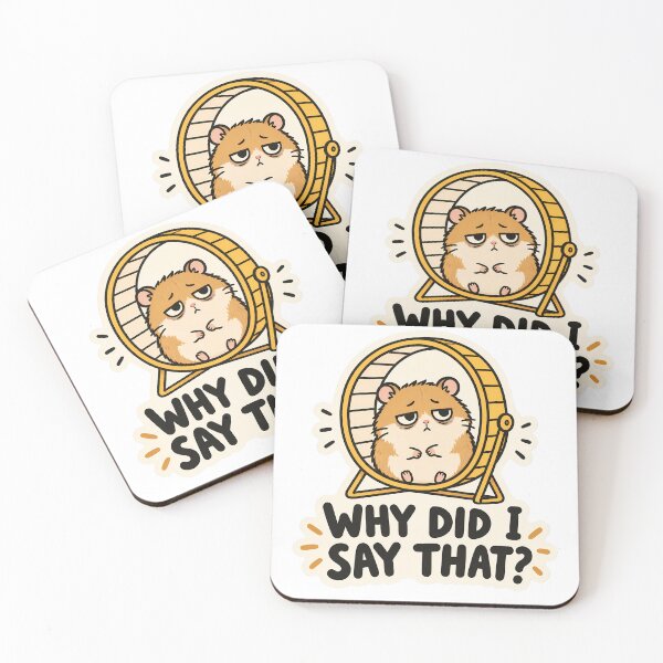 Item preview, Overthinking Hamster Why Did I Say That Funny Cute Animal designed and sold by TRAZZI.