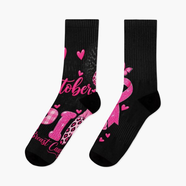 Item preview, In October We Wear Pink Breast Cancer Kid Black Girl Toddler designed and sold by studiopekepeke.