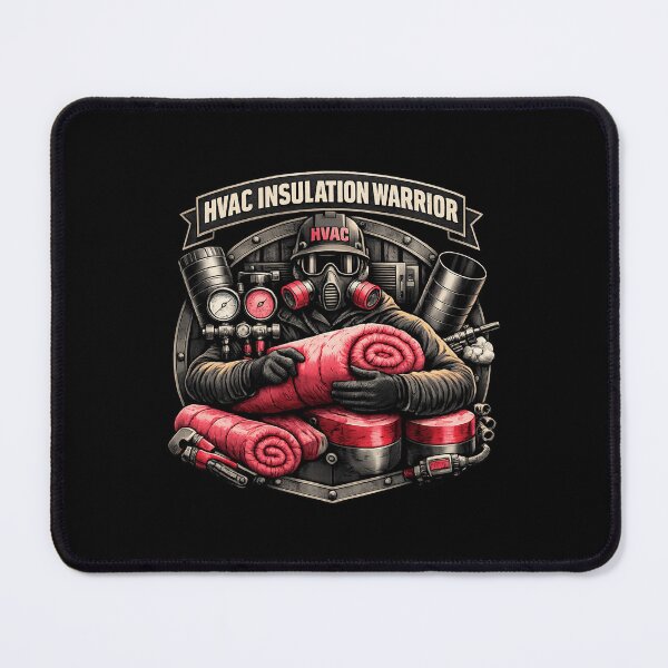 Item preview, HVAC Insulation Warrior - Tough Tradesman Graphic for HVAC Pros designed and sold by FrozenHeat97.