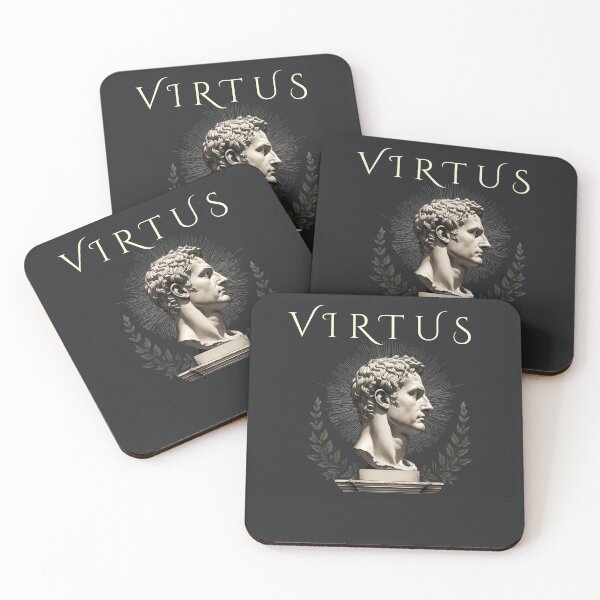 Item preview, VIRTUS Latin Virtue Quote | Ancient Roman Philosophy | Stoic Minimalist Design designed and sold by semenol.