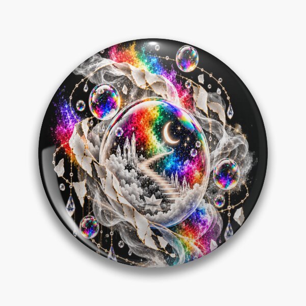 Artikelvorschau, Surreal Rainbow Dream Bubble - Fantasy Crystal World entworfen und verkauft von Personiq Kaleido.