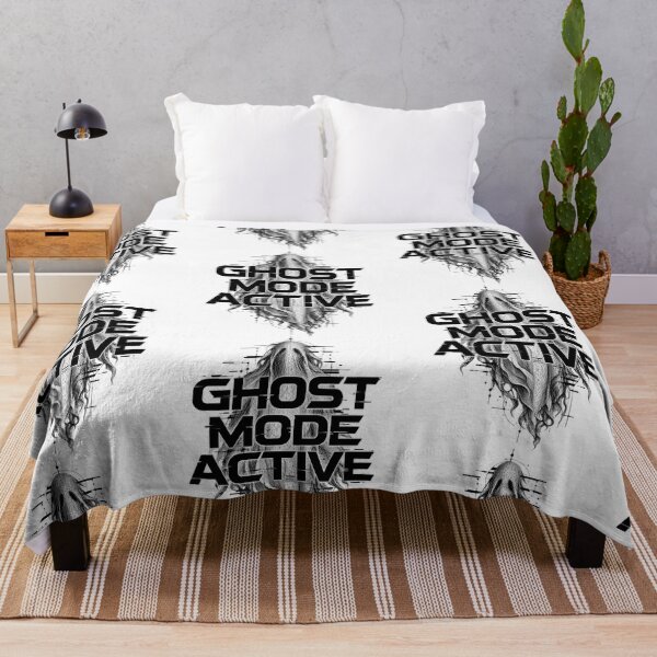 Item preview, Ghost Mode Active - Monochrome Wireframe Glitch Ghost Graphic Design designed and sold by Nubian Style.
