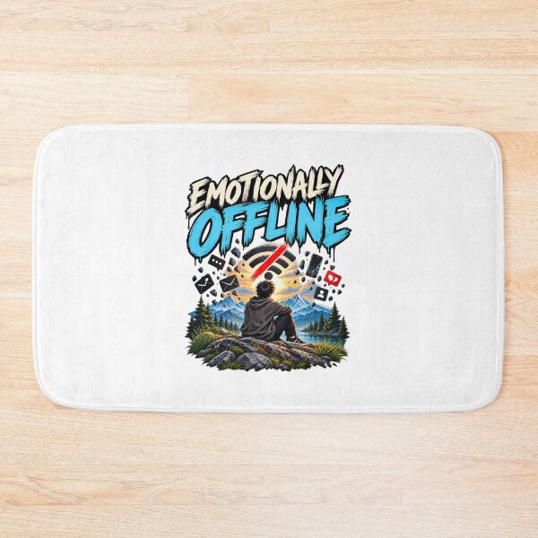 Item preview, Emotionally Offline Minimalist Digital Detox Funny Introvert Quote Design designed and sold by okay 2 look .