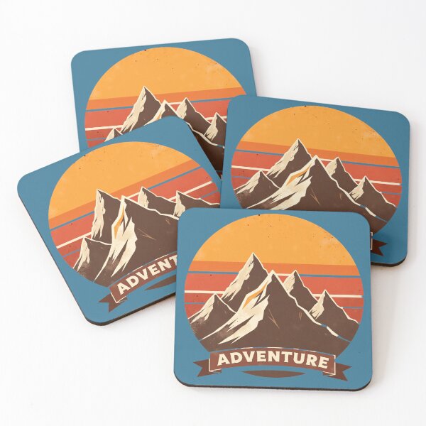Item preview, Retro Mountain Adventure: Vintage Sunset Peaks designed and sold by Chroma Dreams .