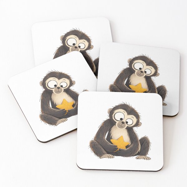 Item preview, Gibbon Holding a Small Felt Star designed and sold by The-Art-of-D.