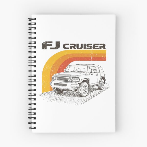 Artikelvorschau, FJ Cruiser Retro-Streifen-Linienkunstgrafik [Nur für weiße Shirts] entworfen und verkauft von Off-Road-Zone.