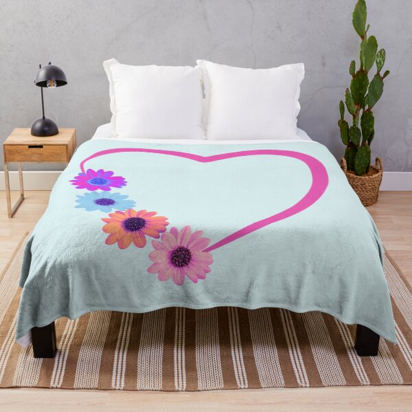 Item preview, Pink heart accented with Colorful daisies designed and sold by SuncatcherPhoto.