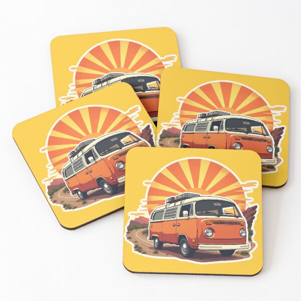 Item preview, Retro Wanderlust: Vintage Van and Sunburst Desert Adventure designed and sold by Chroma Dreams .
