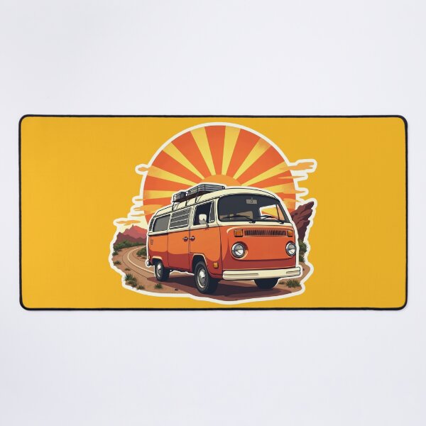 Item preview, Retro Wanderlust: Vintage Van and Sunburst Desert Adventure designed and sold by Chroma Dreams .