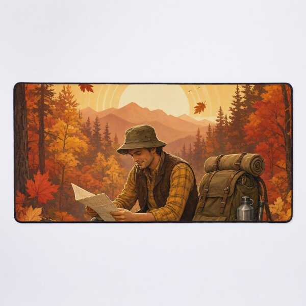 Item preview, Autumn Wanderer Exploring Mountain Wilderness designed and sold by JC Art Creations.