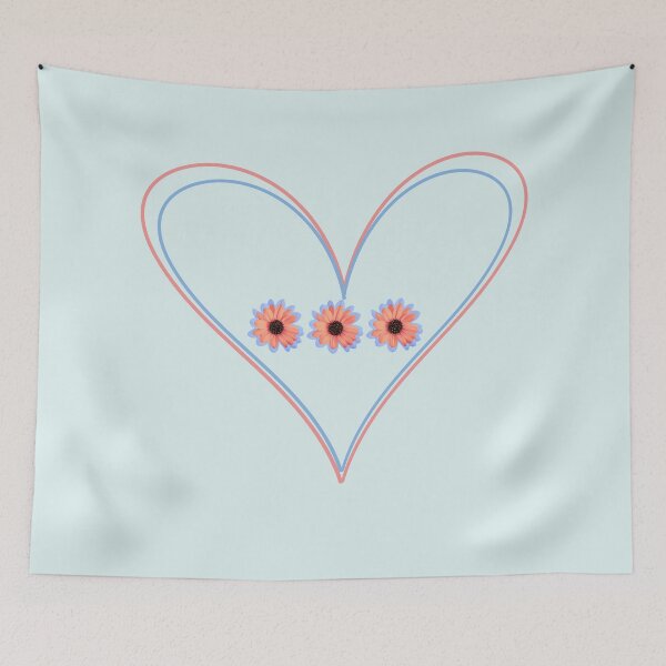 Item preview, Vibrant daisies and double heart designed and sold by SuncatcherPhoto.
