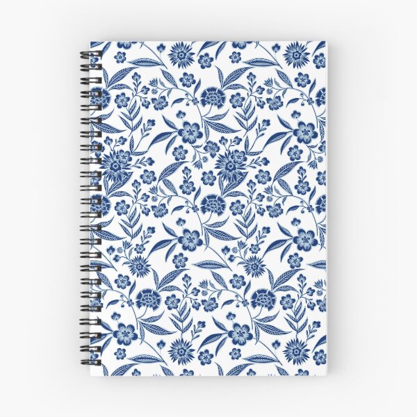 Item preview, Vintage Navy Blue Toile Flower Fabric designed and sold by EK EXCLUSIVE.