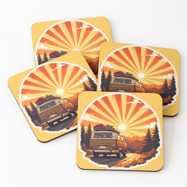 Item preview, Retro Camper Van Sunset: Vintage Road Trip Adventure designed and sold by Chroma Dreams .