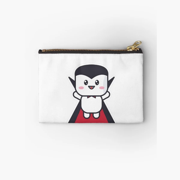 Spooky Cute - Vampire Marshmallow Pip Halloween — Zipper Pouch by BiMood