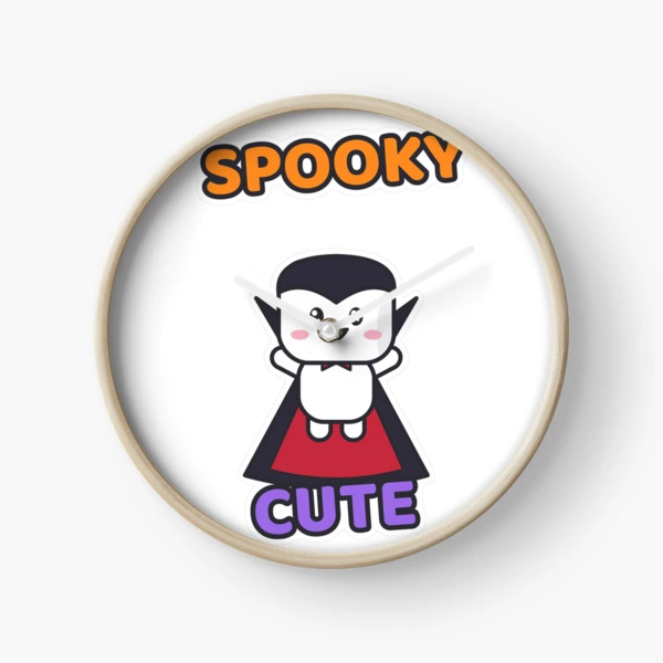 Spooky Cute - Vampire Marshmallow Pip Halloween — Clock by BiMood