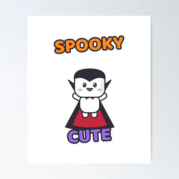 Spooky Cute - Vampire Marshmallow Pip Halloween — Poster by BiMood