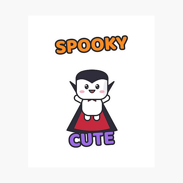 Spooky Cute - Vampire Marshmallow Pip Halloween — Photographic Print by BiMood