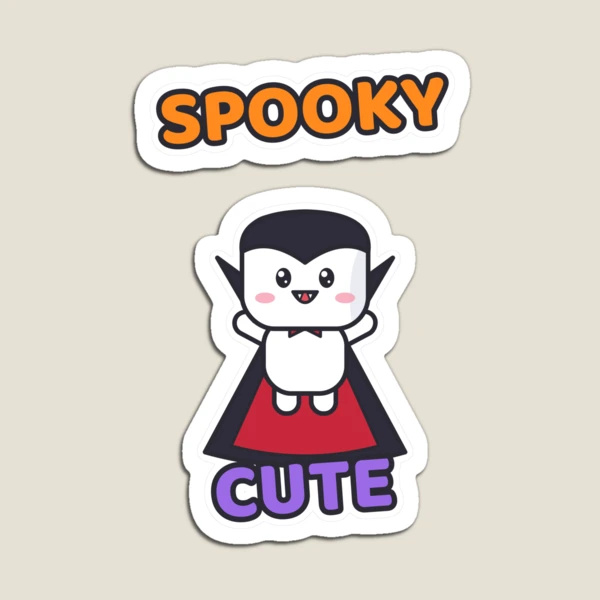 Spooky Cute - Vampire Marshmallow Pip Halloween — Magnet by BiMood