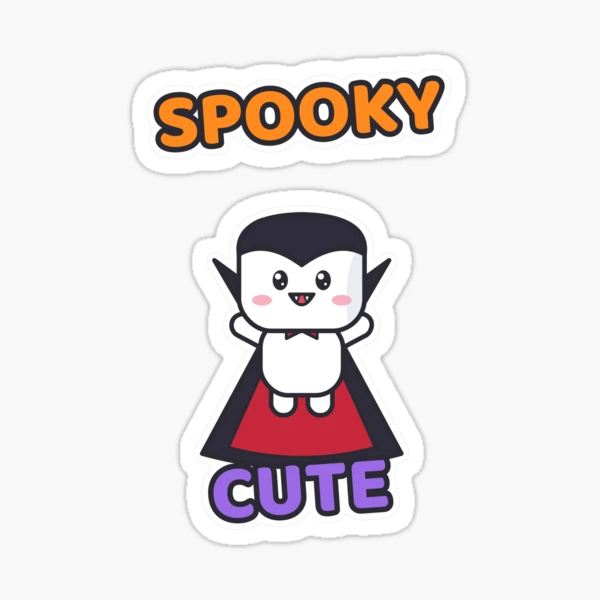 Spooky Cute - Vampire Marshmallow Pip Halloween — Sticker by BiMood