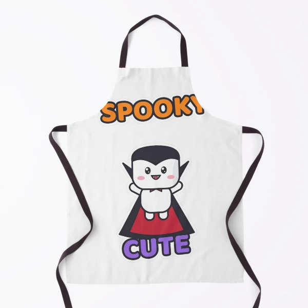 Spooky Cute - Vampire Marshmallow Pip Halloween — Apron by BiMood