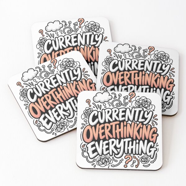 Item preview, Currently Overthinking Everything – Funny Overthinking Mental Chaos Typography Design designed and sold by okay 2 look .