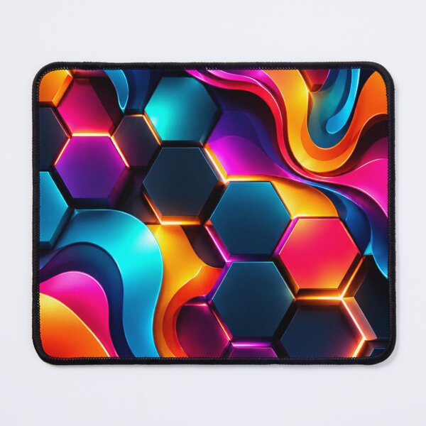 Artikelvorschau, Neon Hexagon Flow – Futuristic Geometric Abstract Art entworfen und verkauft von symbolic Tees.