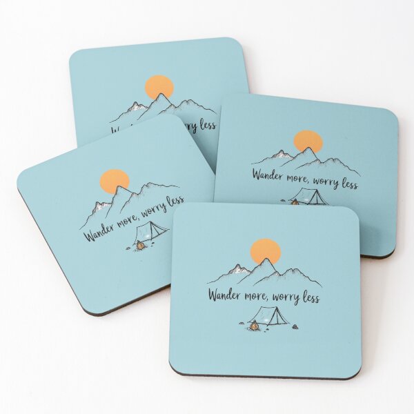 Item preview, Wander More Worry Less: Minimalist Mountain Camping designed and sold by Chroma Dreams .